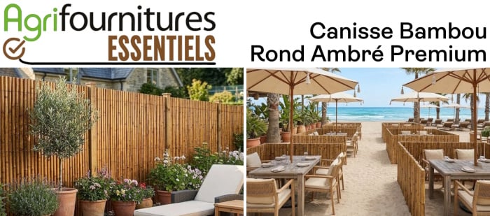 Canisse Bambou Rond Ambré Premium RIVIERA