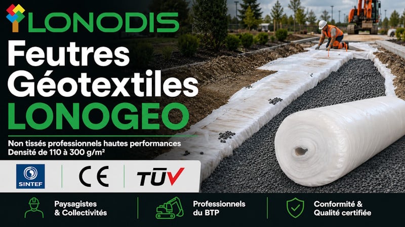 Feutres géotextiles Lonogeo Lonodis