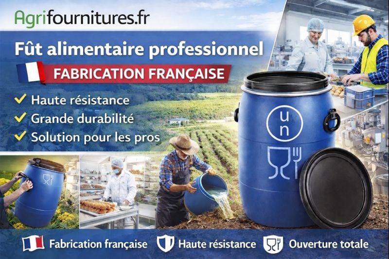 Fût alimentaire de stockage homologué UN